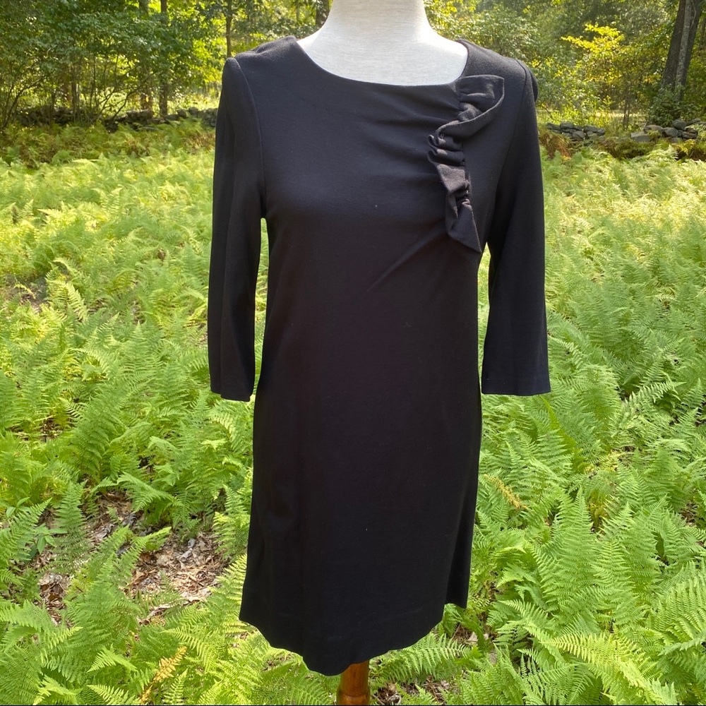 KATE SPADE NY DRESS MINI SHIFT BLACK JERSEY KNIT Size 6